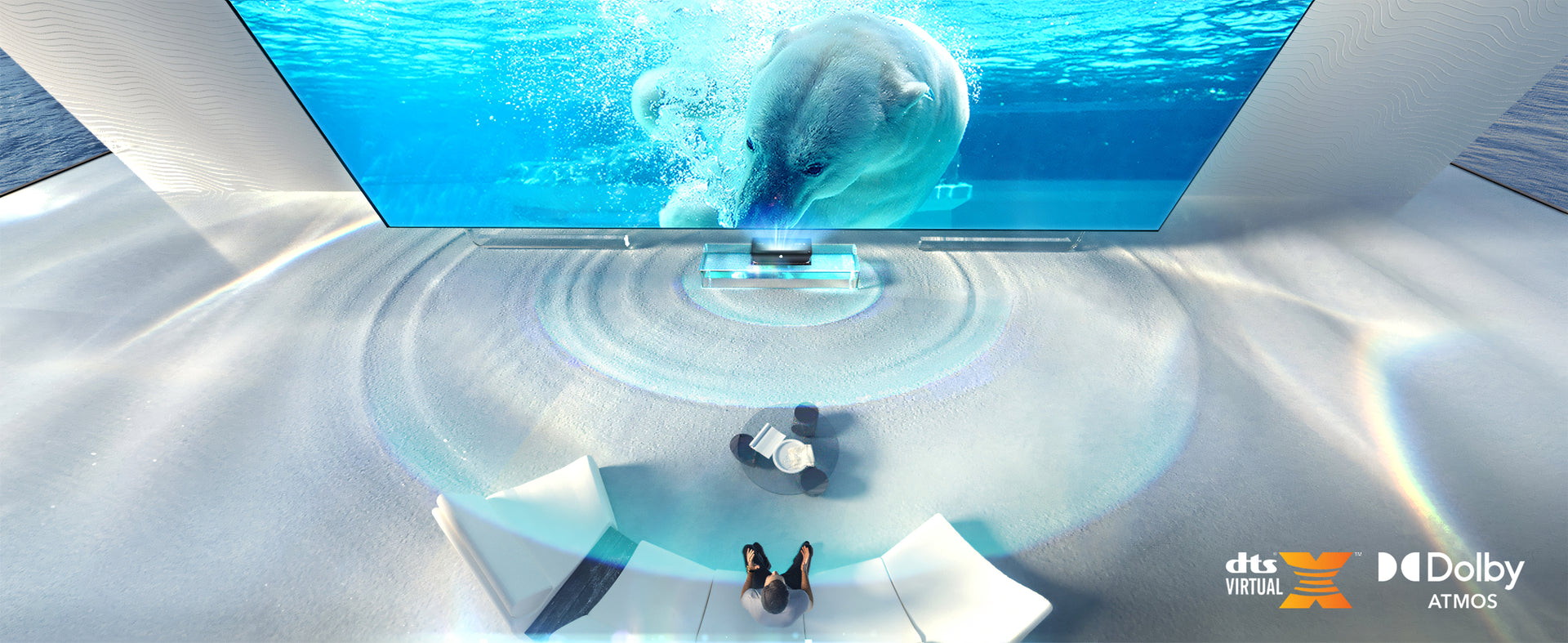 Immerse yourself in the cinema-quality sound of AWOL Vision LTV-3500 Pro with advanced audio technologies like Dolby Atmos.