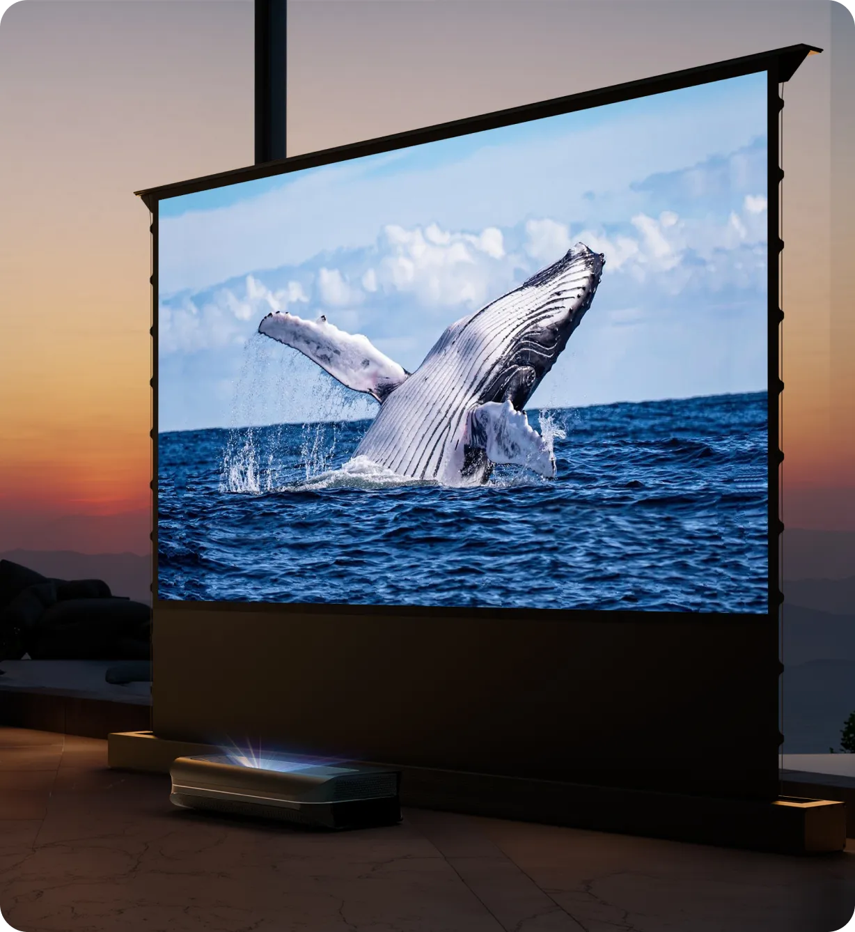 100''-130'' AWOL Vision Cinematic+ ALR Motorized Floor Rising Acoustic Screen